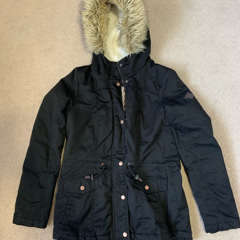 ONLY Black Faux Fur Jacket